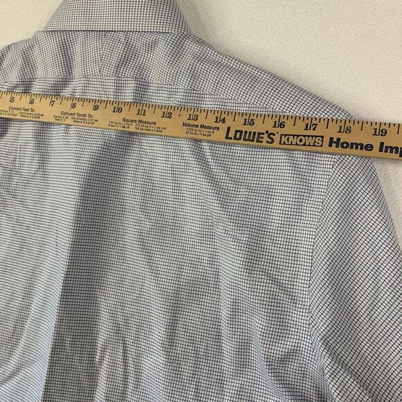 Brooks Brothers Shirt Men 16.5-4/5 Blue Check Cotton Button Up Casual Work Corp - Picture 4 of 9